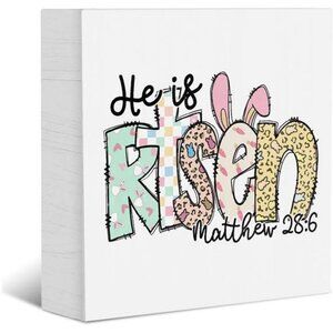 Easter Decorations Bunny Decor Easter Decor Wooden Box Sign Christian Gifts